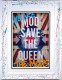 MOD Save The Queen - Flag - Artist Proof White  & Splattered Framed