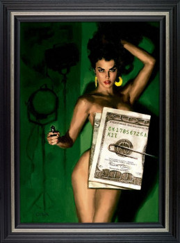 Money Shot - Canvas - Black Framed