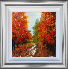 Morning Hike - Original - Framed Box Canvas