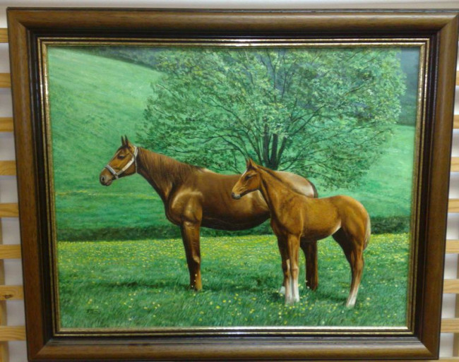 Mother & Foal - Original - Framed