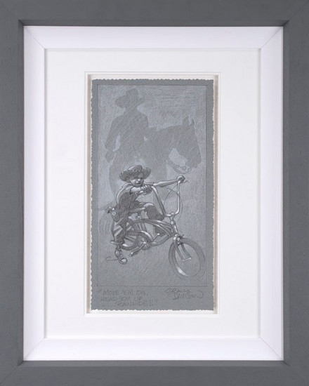 Move 'Em On, Head 'Em Up...Rawhide!! - Sketch - Grey Framed