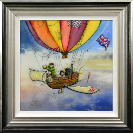 Mr Toad And Moley's Fantastic Flying Machine - Black & Silver Framed