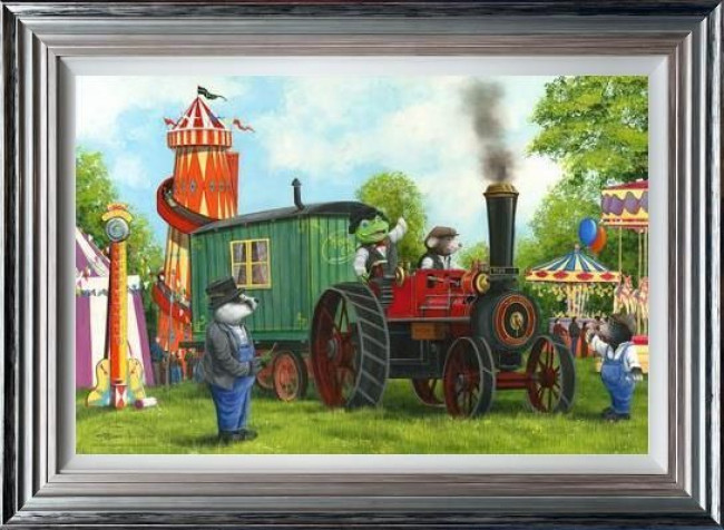 Mr Toad And Moleys Steam Adventures - Blue And Silver Framed