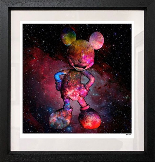 Nebula Mouse - Regular Size - Black Background - Black Framed