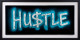 Neon Hustle Blue - Black Framed