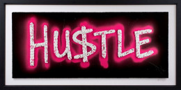 Neon Hustle Pink - Artist Proof Black Framed