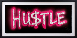 Neon Hustle Pink - Black Framed