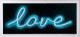 Neon Love Blue - Mounted