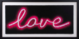 Neon Love Pink - Artist Proof Black Framed