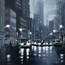 New York City Blues - Canvas - Grey Framed