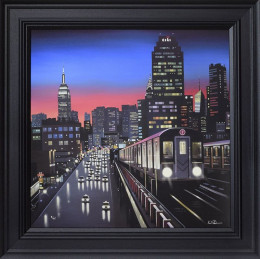 New York Tracks - Canvas - Artist Proof Black Framed