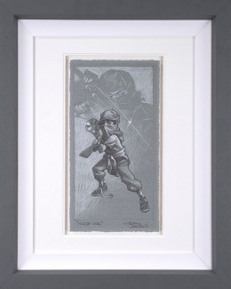 Ninja Star - Sketch - Grey Framed