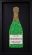 No Pain Champagne (Green) - Deluxe Size - Black Background - Black Framed