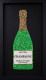 No Pain Champagne (Green) - Standard Size - Black Background - Black Framed