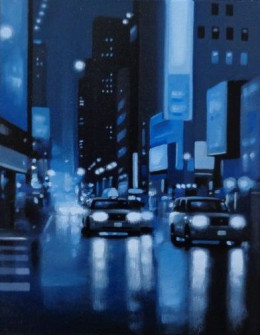 NYC Blue - Original - Black Framed