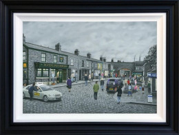 On The Cobbles - Deluxe Canvas - Black Framed