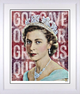 Our Gracious Queen - White Framed