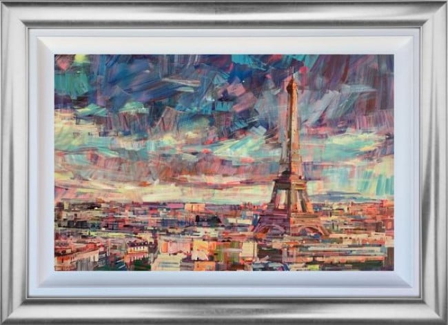 Paris Rooftop - Original - Silver Framed Paris Rooftop - Original - Silver Framed