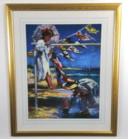 The Seaside - Original Pastel - Framed