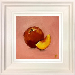 Peachy - Original - White Framed