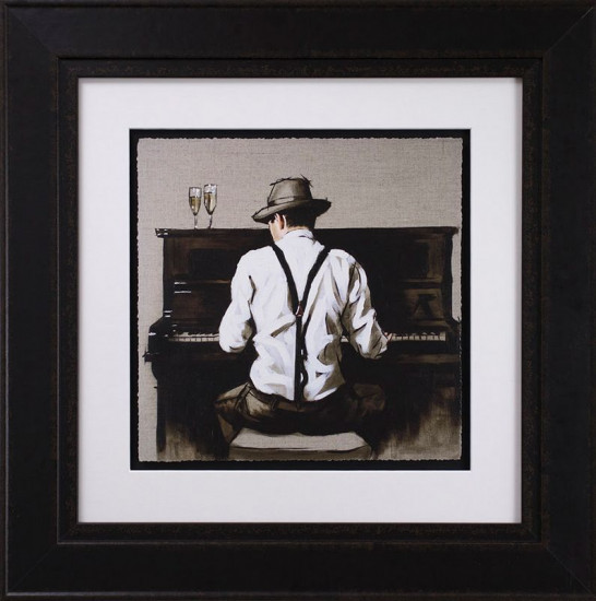 Piano Man - Sketch - Black Framed