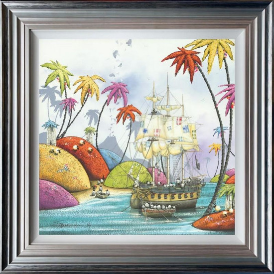 Pirate Sheep - 3D High Gloss - Blue And Silver Framed Pirate Sheep - 3D High Gloss - Blue And Silver Framed