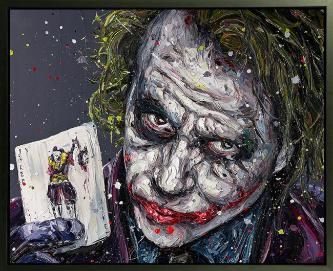 Playing The Joker - Canvas - Black Framed