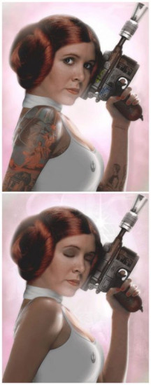 Princess Leia - Lenticular - Artist Proof Silver Framed