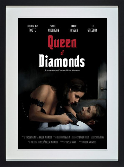 Queen Of Diamonds - Black Framed