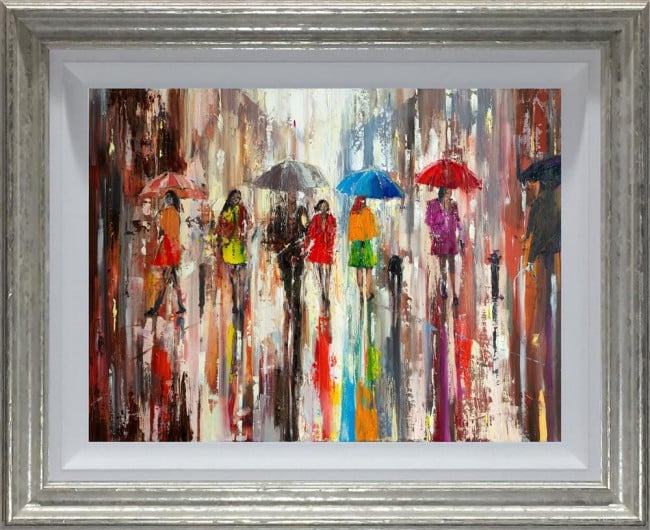 Rain Dance - Original - Silver Framed Rain Dance - Original - Silver Framed