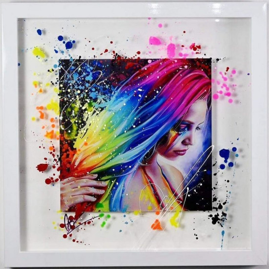 Rainbow Tears - White Framed