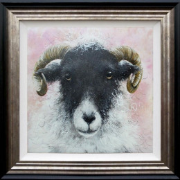 Ram Ram - Original - Black And Silver Framed