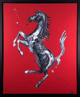 Rampante Cavallo Canvas Red - Framed Box Canvas