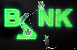 Rats Fixing The Bank - Mounted