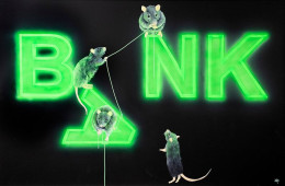 Rats Fixing The Bank - Mounted