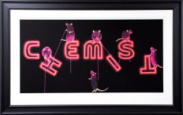 Rats Fixing The Chemist - Framed