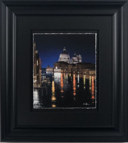 Reflections On The Grand Canal - Paper - Black Framed