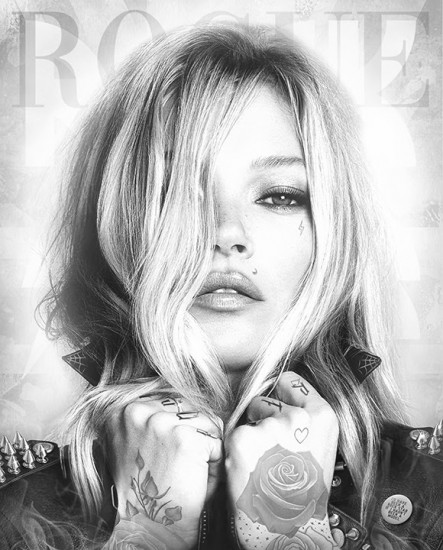 Rock Star Rogue (Black & White) - Kate Moss