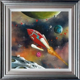 Rocket Sheep - Ewe-niverse Series - 3D High Gloss - Blue And Silver Framed