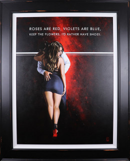 Roses Are Red, Violets Are Blue - Canvas - Black Framed