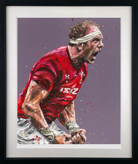 Screaming At The English (Alun Wyn Jones) - Black Framed