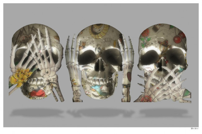See No Evil (Grey Background) - Large See No Evil (Grey Background) - Large