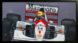 Senna - Monaco '92 - Canvas - Artist Proof Black Framed - Framed Box Canvas