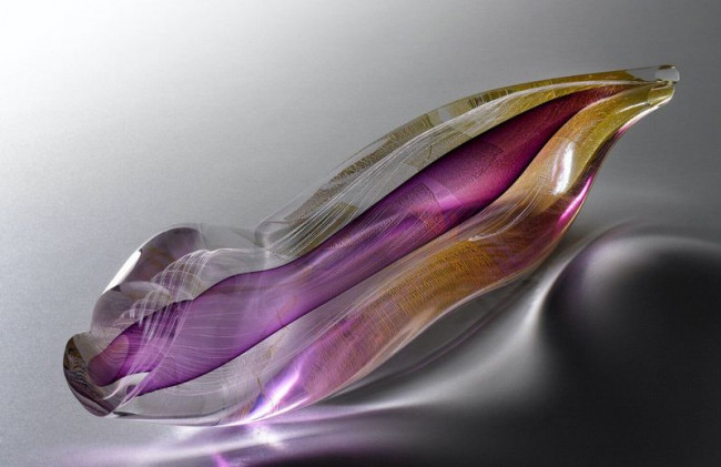 Silver Leaf Series II (Amethyst) - Original Sculpture Silver Leaf Series II (Amethyst) - Original Sculpture