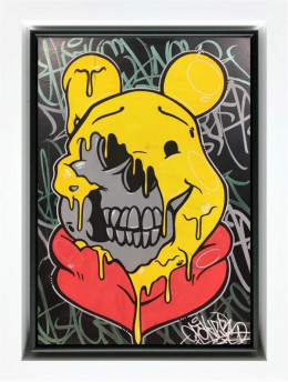 Skull Bear - Original - Framed