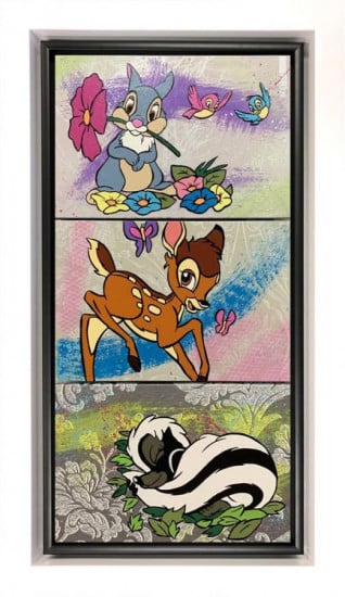 Sleepy Morning In The Wood - Original - White Framed Sleepy Morning In The Wood - Original - White Framed