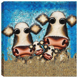 Snuggle Up, It's Fresian Cold! - Box Canvas