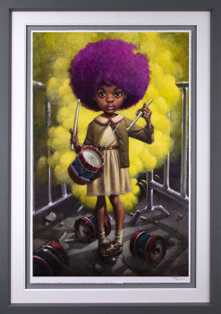 Sound Of the Funky Drummer - Artist Proof Grey Framed