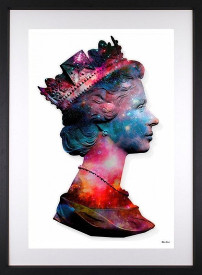 Space Queen - Small Size - White Background - Black Framed