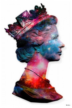 Space Queen - Regular Size - White Background - Mounted